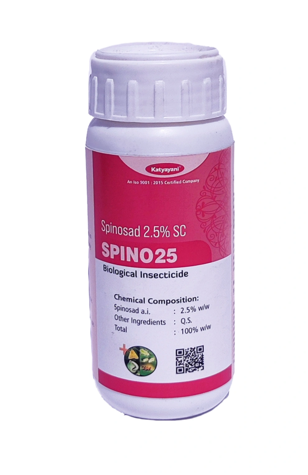 Katyayani Spino25 Spinosad 2.5 % SC Biological Insecticide for Aphid Jassid Shoot &amp; Fruit Borer Girdle Beetle Semilooper bollworm for Plants and Home Garden-11379196