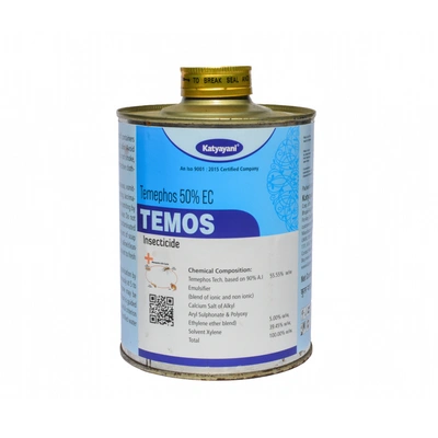 Katyayani Temos Temephos 50% EC Pest Control larvicide for Mosquito Larvae Effective Pesticide for Mosquito Larval Treatment in Potable Water Recommended Insecticide by WHO & NVBDCP