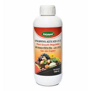 Katyayani Alpha Naphthyl Acetic Acid 4.5% SL Plant Growth Regulator (NAA) For all Plants & Home Garden Nursery for all Crop Fruit Flower Inducing unripe fruits enlarge fruit size