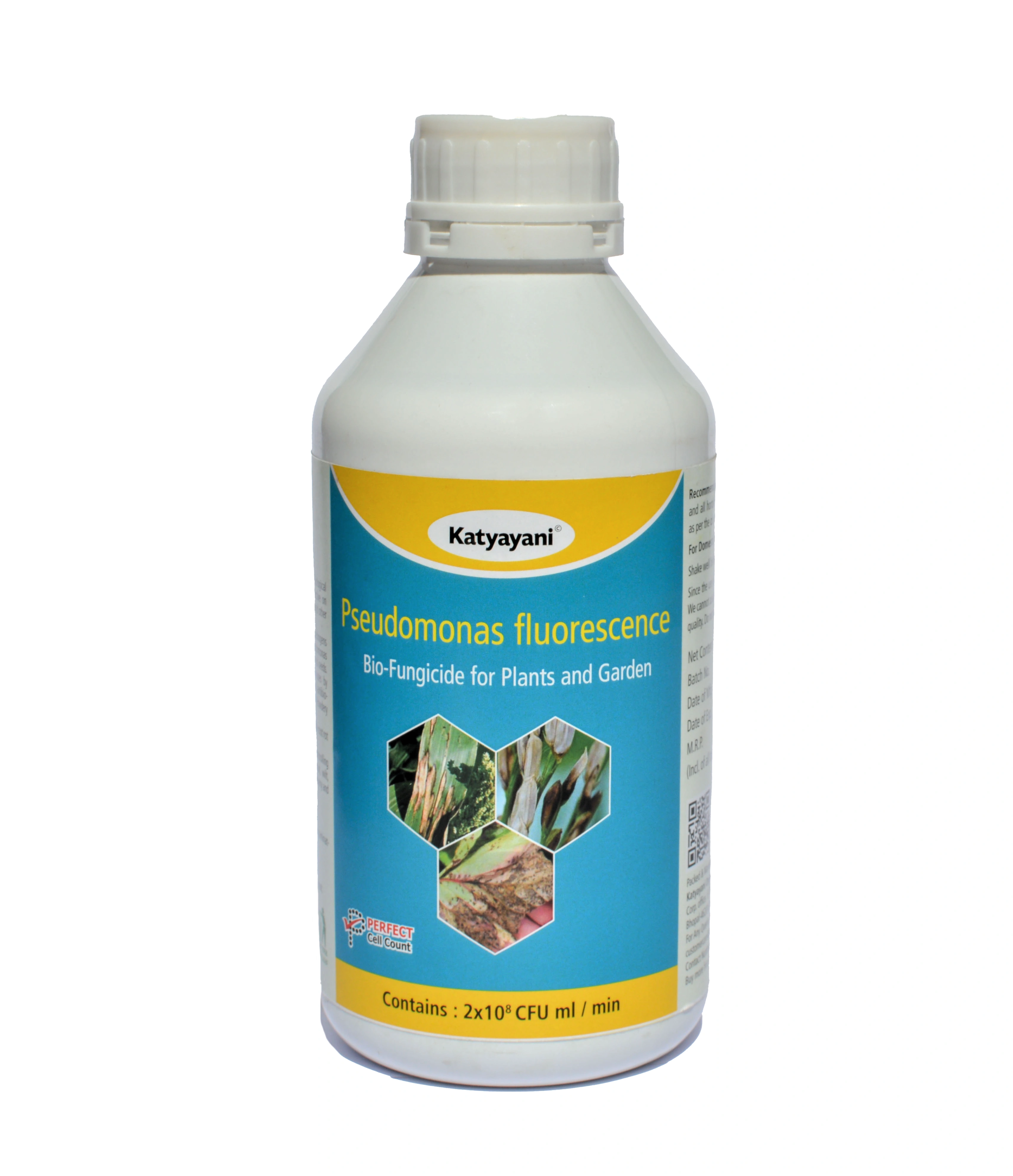 Katyayani Pseudomonas Fluorescence Bio Fungicide (2 x 10*8 CFU ml/min) For Plants &amp; Home Garden Powerful control of wilt Downy &amp; Powdery mildew nematode fungal infection Eco friendly Liquid-11378438