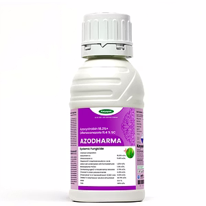 Katyayani Azodharma Azoxystrobin 18.2 % + Difenoconazole 11.4 % SC dual systemic Broad-spectrum Fungicide for Plants and Home Garden Control Powdery Downy Mildews chili tomatoes cucurbits avocados 250ml