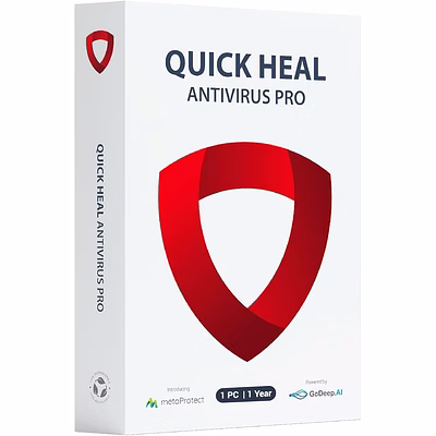 quick heal | antivirus pro | 1 user | 1 year | ai based device security for laptop | email and browsing protection (email delivery in 1 hour- no cd)