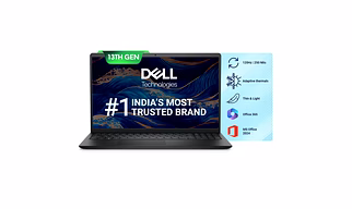 Dell Inspiron 3530 OIN353034011RINB1M  Thin & Light Laptop, 13th Gen Intel Core i5-1334U Processor, 8GB, 512GB SSD, 15.6" (39.62cm) FHD Display, Standard Keyboard, Win 11+MSO'24 & 12 Month McAfee, Carbon Black