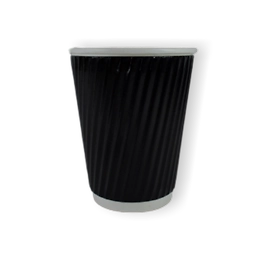 12oz Corrugated Cup - Black