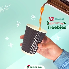 12oz Corrugated Cup - Black