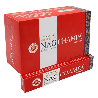 Vijayshree Golden Nag Champa Masala Agarbatti 15gm x 12 Small Boxes