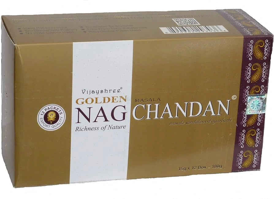 Vijayshree Golden Nag Chandan Masala Agarbatti 15gm x 12 Small Boxes-3