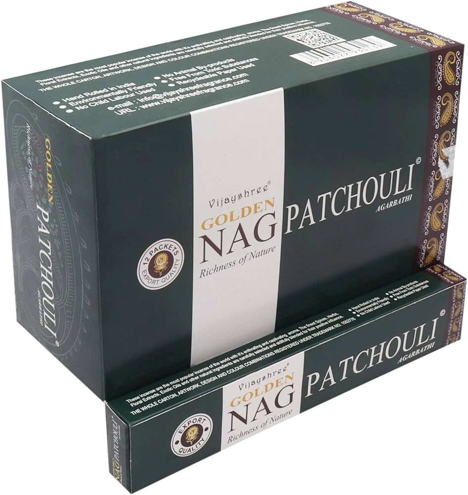 Vijayshree Golden Nag Patchouli Masala Agarbatti 15gm x 12 Small Boxes-12311674