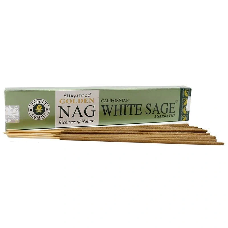 Vijayshree Golden Nag White Sage Masala Agarbatti 15gm x 12 Small Boxes-1