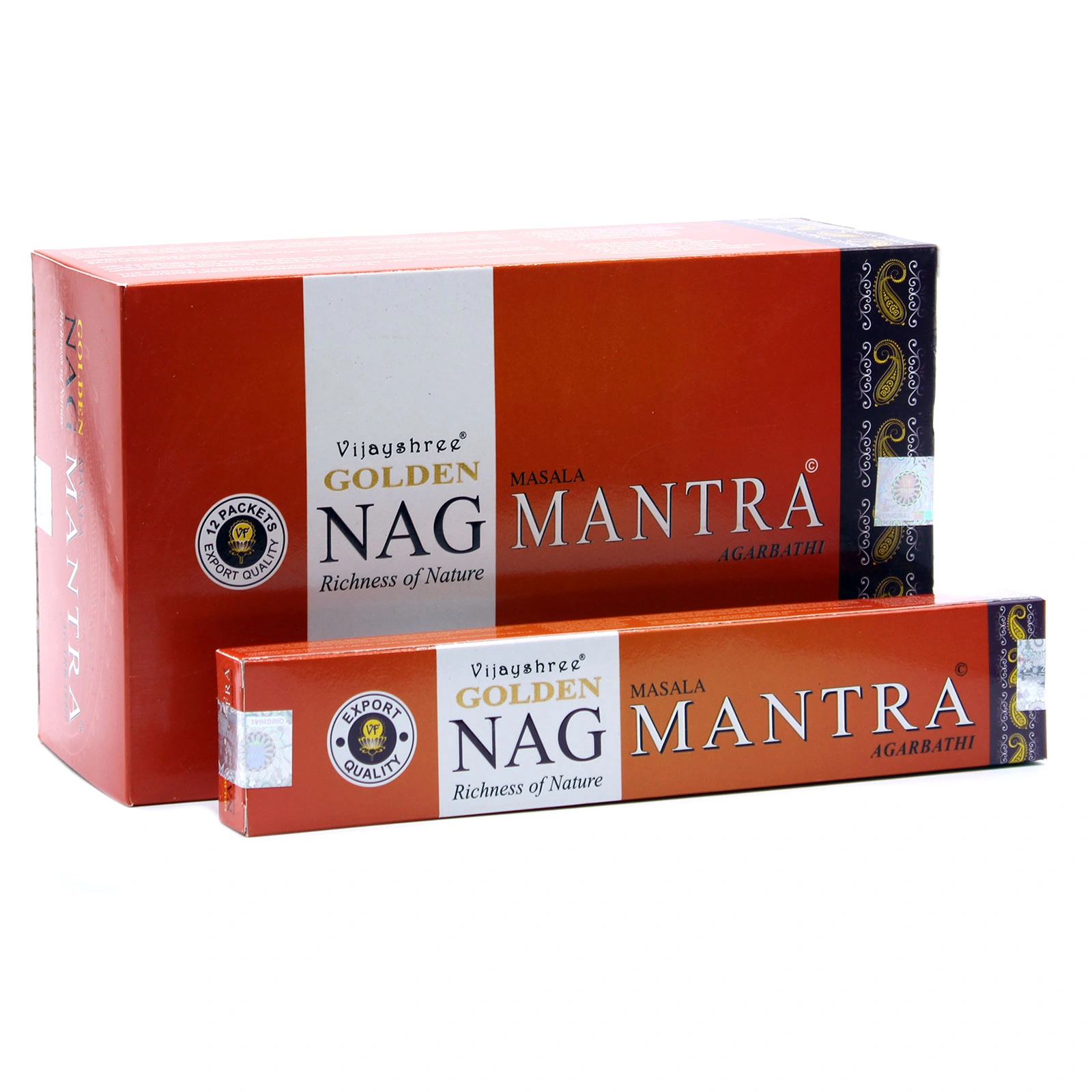 Vijayshree Golden Nag Mantra Masala Agarbatti 15gm x 12 Small Boxes-1