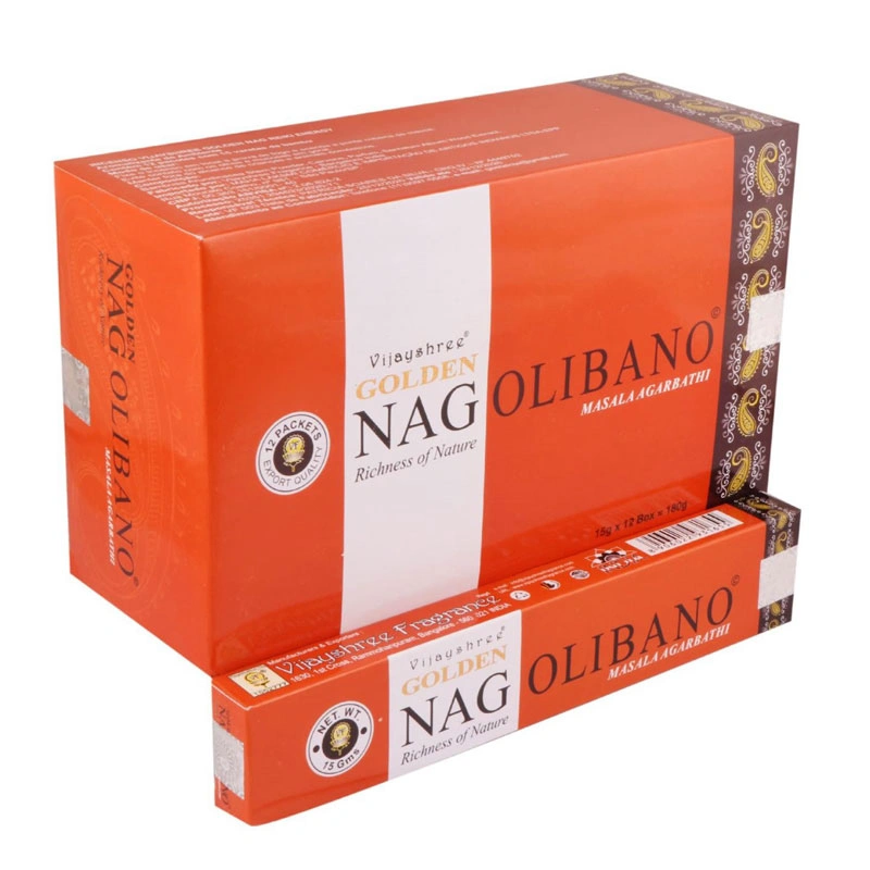 Vijayshree Golden Nag Olibano Masala Agarbatti 15gm x 12 Small Boxes-12314664