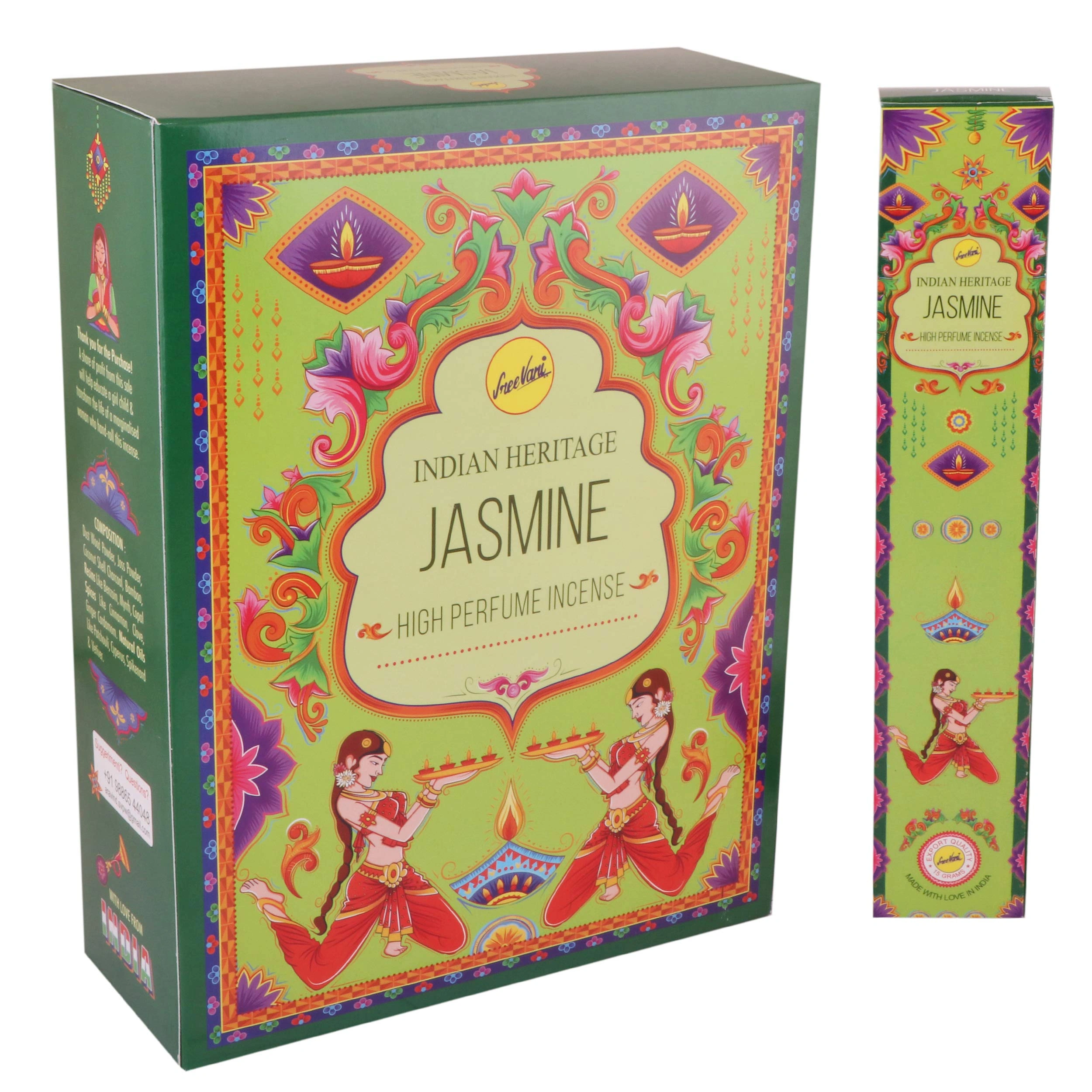 Sreevani Indian Heritage Jasmine High Perfume Incense Agarbatti-1