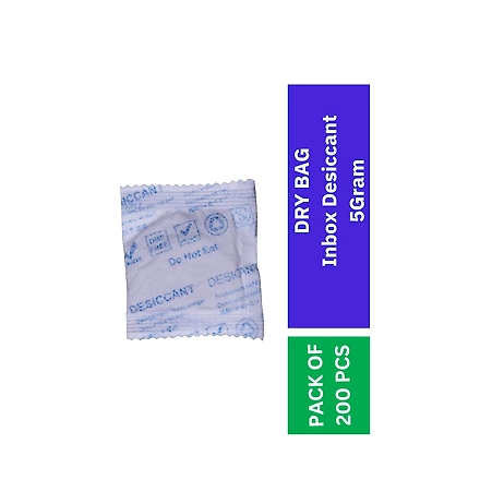 DRY BAG Inbox Desiccant 5Gram, Clay Based pouches and Dehumidifiers, Moisture Absorber, Eco Friendly (Pack of 200pcs)-1