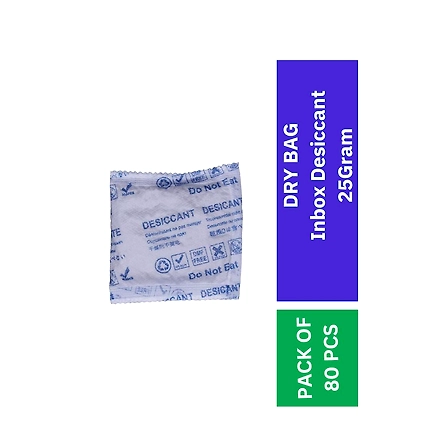 DRY BAG Inbox Desiccant 25Gram, Clay Based pouches and Dehumidifiers, Moisture Absorber, Eco Friendly (Pack of 80pcs)-1