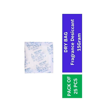 DRY BAG Fragrance Desiccant 15Gram, Moisture Absorber / Desiccant / Dehumidifier + Releases Fragrance + Mosquito Repellant + Insect Repellent (Pack of 25pcs)-1