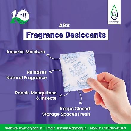 DRY BAG Fragrance Desiccant 25Gram,Moisture Absorber / Desiccant / Dehumidifier + Releases Fragrance + Mosquito Repellant + Insect Repellent (Pack of 25pcs)-25 Gram-3