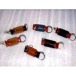 yeti leather message key chains
