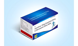 Aceclofenac 100mg  Paracetamol 325mg & Chlorzoxazone 250mg