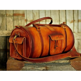 prem leather handicrafts round leather bags
