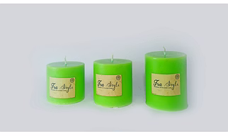 TRA Style Pillar Candle Set of 3, Size- 2.5,3,4,6 Inch, | Candles for Home Decoration | Diwali Candles | Birthday Candles | Valentines Candles | Scented Bedroom Candles