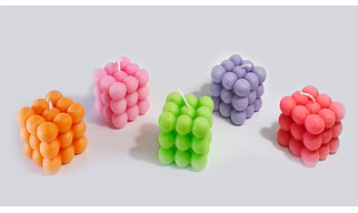 TRA Style Scented Bubble Candle, Size- 7 cm*7cm*7cm | Candles for Home Decoration | Diwali Candles | Birthday Candles | Valentines Candles | Scented Bedroom Candles