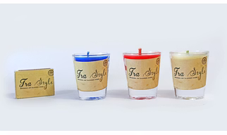 TRA Style Decorative Glass Candle for Wedding, Birthday, Office Party Decoration Candle Pack of 6