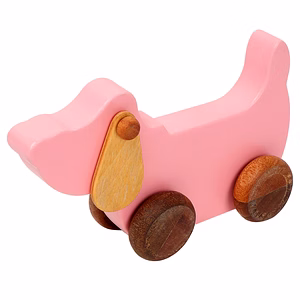 Numobel-Toys-On Wheels-Dog-Pastel-Red