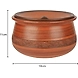 KHAMBABA Handcrafted INDIANEarth Clay  Handi / Pot with Lid for Cooking / Serving ( Brown , 2 Litre) | Clay Dahi Handi | Mathni | Clay Handi for Gas Cooking | Handi 2 L with Lid  (Earthenware)-3-sm