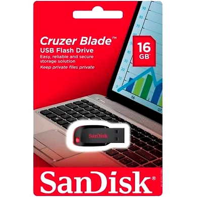 SanDisk Cruzer Blade USB Flash Drive CZ50 16 GB Pen Drive-1