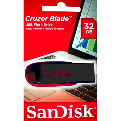 SanDisk Cruzer Blade USB Flash Drive CZ50 32 GB Pen Drive-1