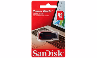 SanDisk Cruzer Blade USB Flash Drive CZ50 64 GB Pen Drive