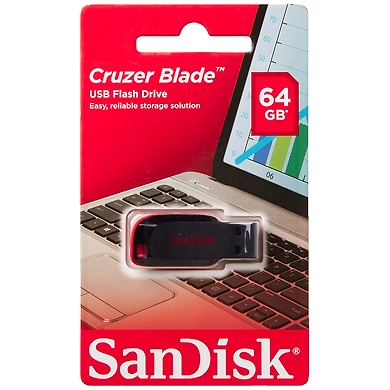 SanDisk Cruzer Blade USB Flash Drive CZ50 64 GB Pen Drive-4