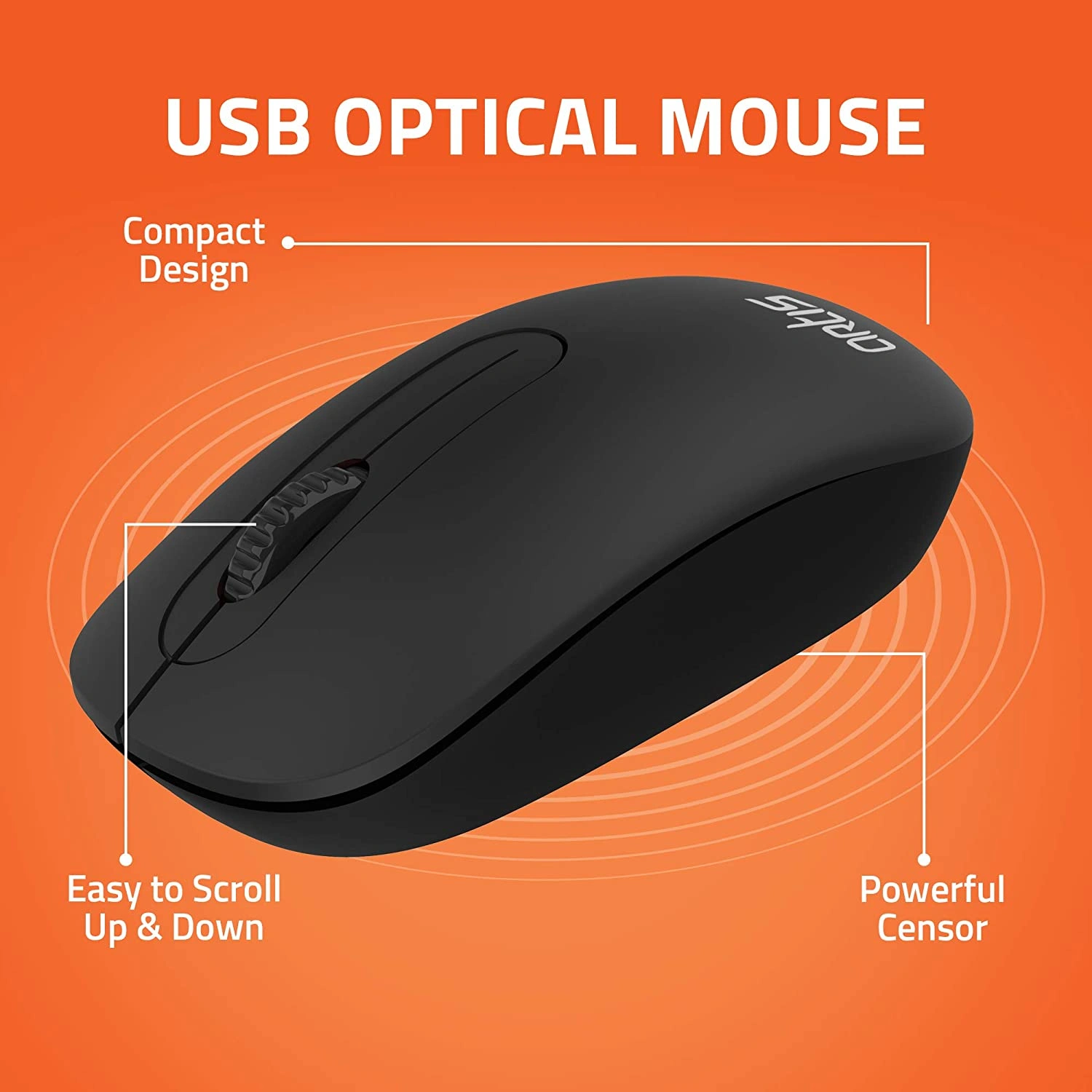 WM60 Wireless Mouse (Black)-1