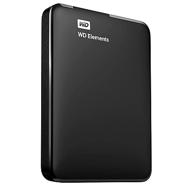 WD Elements 2TB Portable External Hard Drive (Black)-WD2T-ELE