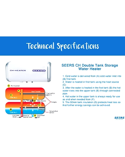 SEERS CH80L Double Tank Storage Water Heater-8