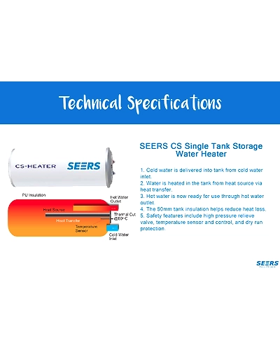 SEERS CS-40L  Single Tank Storage Water Heater-7