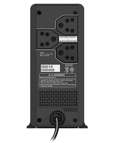 APC Back-UPS BX600C-IN 600VA / 360W, 230V, UPS System, an Ideal Power Backup &amp; Protection for Home Office, Desktop PC &amp; Home Electronics-2