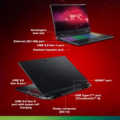 Acer Nitro 5 (2024) AMD Ryzen 5 Hexa Core 7535HS - (8 GB/512 GB SSD/Windows 11 Home/4 GB Graphics/NVIDIA GeForce RTX 3050) AN515-47 Gaming Laptop  (15.6 Inch, Obsidian Black, 2.5 Kg)-1