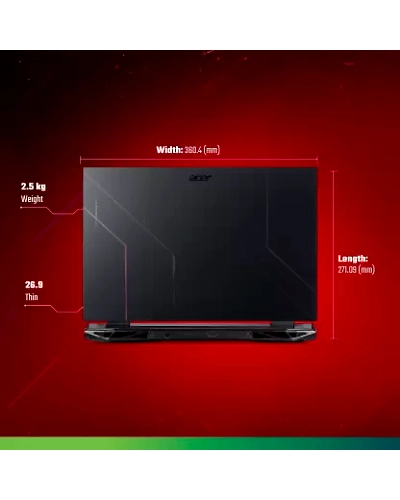 Acer Nitro 5 (2024) AMD Ryzen 5 Hexa Core 7535HS - (8 GB/512 GB SSD/Windows 11 Home/4 GB Graphics/NVIDIA GeForce RTX 3050) AN515-47 Gaming Laptop  (15.6 Inch, Obsidian Black, 2.5 Kg)-4
