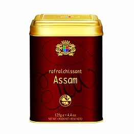 assam black tea in square metal caddy pms - 125 gms
