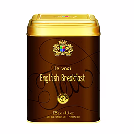 premier's tea limited english breakfast in square metal caddy pms - 125 gms -