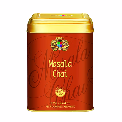 premier's tea limited masala chai in elegant square metal caddy pms - 125 gms