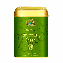 premier's tea limited darjeeling green tea in elegant square metal caddy pms - 125 gms
