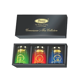 Premier's Tea Limited Gift Box Set with Assorted Whole Leaf Tea in Designer Metal Caddies