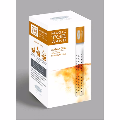 premier's tea limited masala chai whole leaf tea in 12 magic tea wand (30 gms)