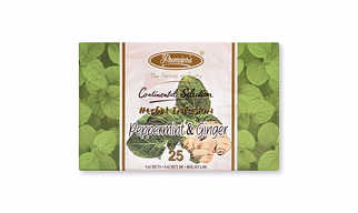 Peppermint & Ginger Continental Selection 25 Tea Bags (50 gms) 