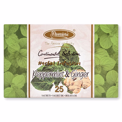 premier's tea limited peppermint & ginger continental selection 25 tea bags (50 gms)