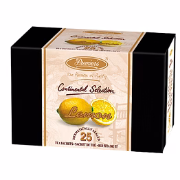 premier's tea limited lemon flavoured continental selection 25 tea bags (50 gms) ptb25 lmn