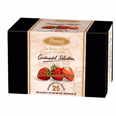 premier's tea limited strawberry flavoured continental selection 25 tea bags (50 gms)