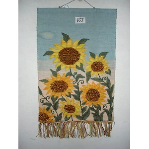 Sunflowers Jute Wall Hanging